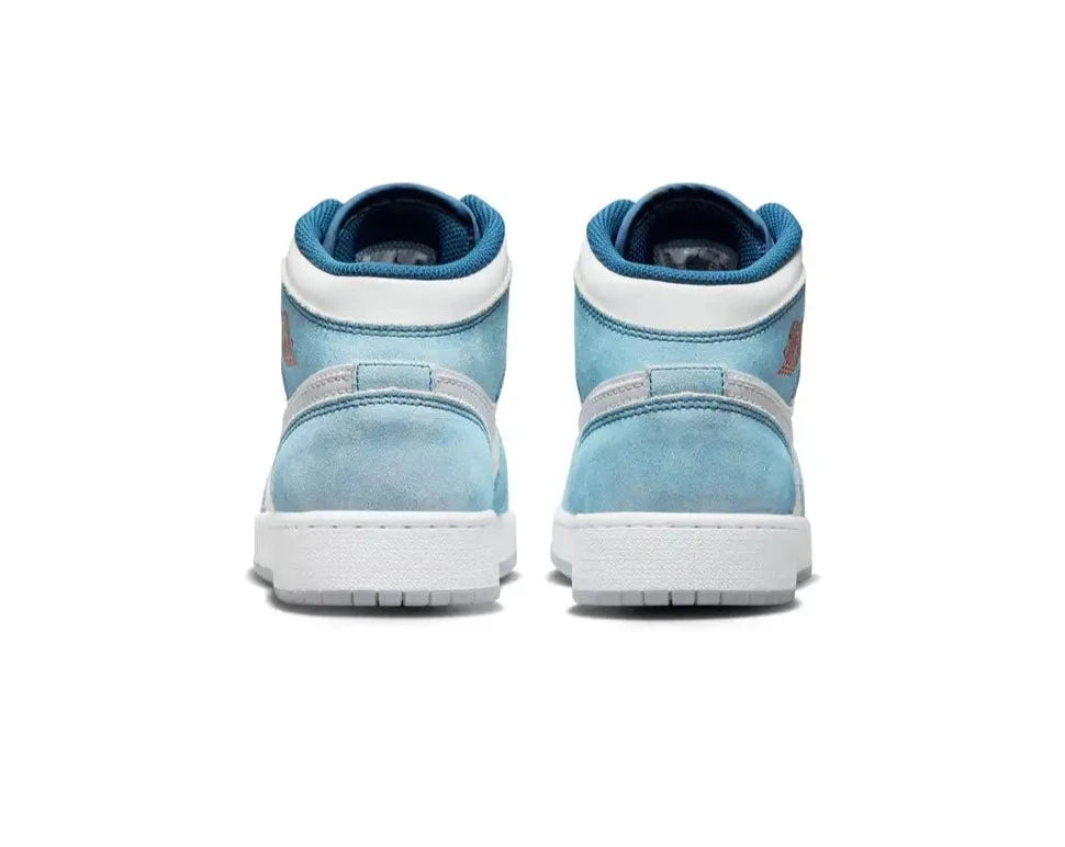 Air Jordan 1 Mid French Blue Fire Red (GS)